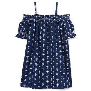 Gymboree Sunwashed Days Palm Tree Dress Navy w/White Palm Print Girl’s 10